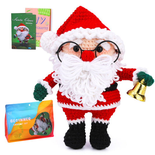 Christmas Santa DIY Crochet Kit for Beginners with Step-by-Step Video Tutorials Gifts for Adults and